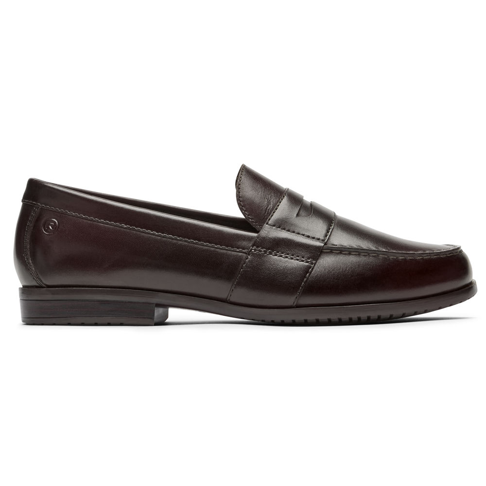 Rockport Singapore Mens Loafers - Classic Lite 2 Penny Dark Brown - GY0519672